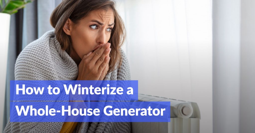 Woman Wrapped with a Blanket Freezing at Her Home